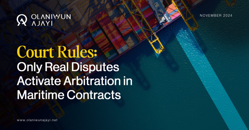 Case law arbitration Nigeria 2024 Sakamori case arbitration precedent Nigeria