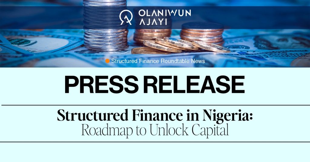 Structured Finance Roundtable press release banner, Olaniwun Ajayi LP